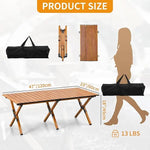 Load image into Gallery viewer, Roll-Up Metal Folding Table For Outdoor Events with Carry Bag – Brown, 120 x 60 cm