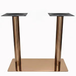 Load image into Gallery viewer, Arabian Mall Rose Gold Twin Pedestal Table Base (JP3100) - Heavy Duty Dual Column