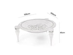 Load image into Gallery viewer, Round Center Table With Tempered Glass Top - White Gold