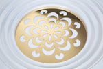 Load image into Gallery viewer, Round Center Table With Tempered Glass Top - White Gold