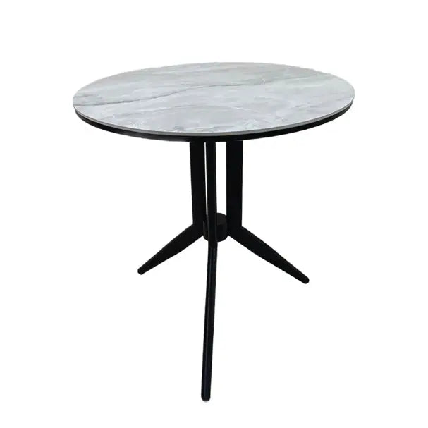 Round Ceramic Dining Table with Metal Legs – Modern & Durable
