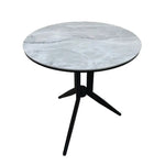 Load image into Gallery viewer, Round Ceramic Dining Table with Metal Legs – Modern &amp; Durable