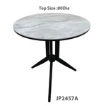 Load image into Gallery viewer, Round Ceramic Dining Table with Metal Legs – Modern &amp; Durable