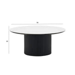 Load image into Gallery viewer, Round Coffee Table – Black &amp; Off White