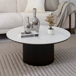 Load image into Gallery viewer, Round Coffee Table – Black &amp; Off White