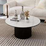 Load image into Gallery viewer, Round Coffee Table – Black &amp; Off White
