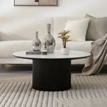 Load image into Gallery viewer, Round Coffee Table – Black &amp; Off White