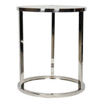Load image into Gallery viewer, Round Coffee Table made with Tempered Glass And Shiny Stainless Steel Frame-GCC Home Center