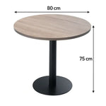 Load image into Gallery viewer, Round Dining Table Space-Saving Design with Metal Base for Living Room, Restaurant, Café