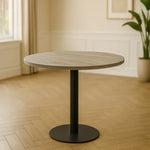 Load image into Gallery viewer, Round Dining Table Space-Saving Design with Metal Base for Living Room, Restaurant, Café