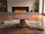 Load image into Gallery viewer, Round Dining Table – Walnut Veneer (120 cm)