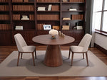 Load image into Gallery viewer, Round Dining Table – Walnut Veneer (120 cm)