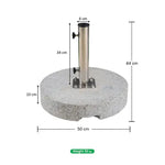 Load image into Gallery viewer, Round Marble Umbrella Base 40 &amp; 50 kg