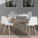 Load image into Gallery viewer, Mahmayi TJ HYT08 60DIA Round Pantry Table - Quad Leg base - Versatile for Home Office, Bistro, Balcony, Lawn, and Breakfast Nook - Fits Any Urban Decor Theme, Sturdy &amp; Easy to Clean- Black(60cm)