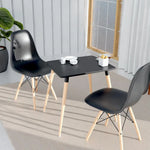 Load image into Gallery viewer, Mahmayi TJ HYT08 60DIA Round Pantry Table - Quad Leg base - Versatile for Home Office, Bistro, Balcony, Lawn, and Breakfast Nook - Fits Any Urban Decor Theme, Sturdy &amp; Easy to Clean- Black(60cm)