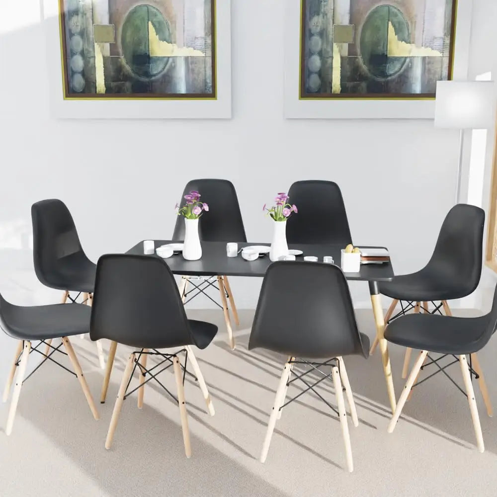 Mahmayi TJ HYT08 60DIA Round Pantry Table - Quad Leg base - Versatile for Home Office, Bistro, Balcony, Lawn, and Breakfast Nook - Fits Any Urban Decor Theme, Sturdy & Easy to Clean- Black(60cm)