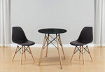 Load image into Gallery viewer, Mahmayi TJ HYT08 60DIA Round Pantry Table - Quad Leg base - Versatile for Home Office, Bistro, Balcony, Lawn, and Breakfast Nook - Fits Any Urban Decor Theme, Sturdy &amp; Easy to Clean- Black(60cm)