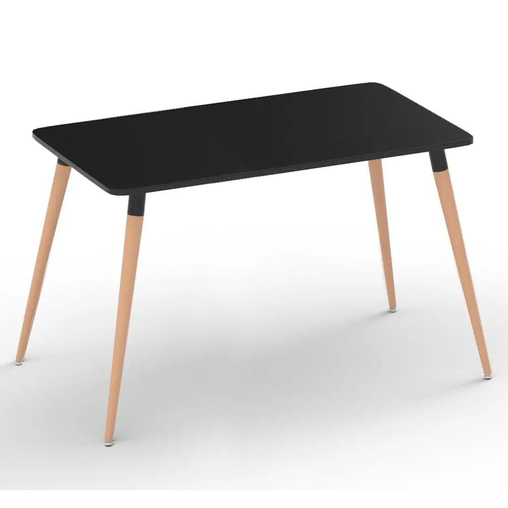 Mahmayi TJ HYT08 60DIA Round Pantry Table - Quad Leg base - Versatile for Home Office, Bistro, Balcony, Lawn, and Breakfast Nook - Fits Any Urban Decor Theme, Sturdy & Easy to Clean- Black(60cm)
