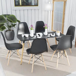 Load image into Gallery viewer, Mahmayi TJ HYT08 60DIA Round Pantry Table - Quad Leg base - Versatile for Home Office, Bistro, Balcony, Lawn, and Breakfast Nook - Fits Any Urban Decor Theme, Sturdy &amp; Easy to Clean- Black(60cm)