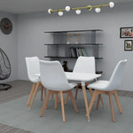 Load image into Gallery viewer, Mahmayi TJ HYT08 60DIA Round Pantry Table - Quad Leg base - Versatile for Home Office, Bistro, Balcony, Lawn, and Breakfast Nook - Fits Any Urban Decor Theme, Sturdy &amp; Easy to Clean- Black(60cm)