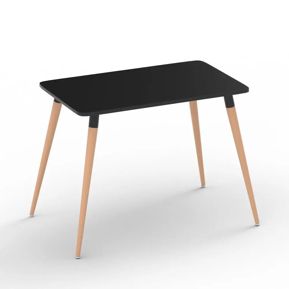 Mahmayi TJ HYT08 60DIA Round Pantry Table - Quad Leg base - Versatile for Home Office, Bistro, Balcony, Lawn, and Breakfast Nook - Fits Any Urban Decor Theme, Sturdy & Easy to Clean- Black(60cm)