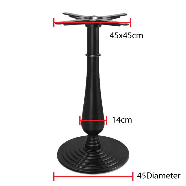 Jilphar Furniture Round step cast iron table base JP3048-GCC Home Center