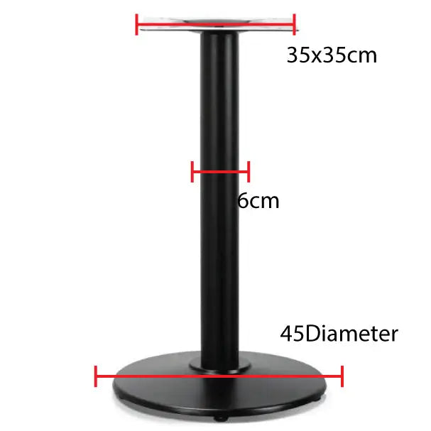 Arabian Mall Round Commercial Table Base (JP3003) - Black Powder Coated Metal