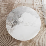 Load image into Gallery viewer, Round White &amp; Gold Coffee Table for Modern Spaces