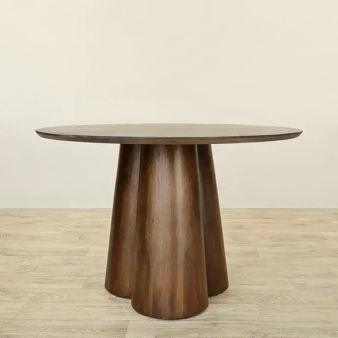 Round Wooden Dining Table – Minimalist Modern Design