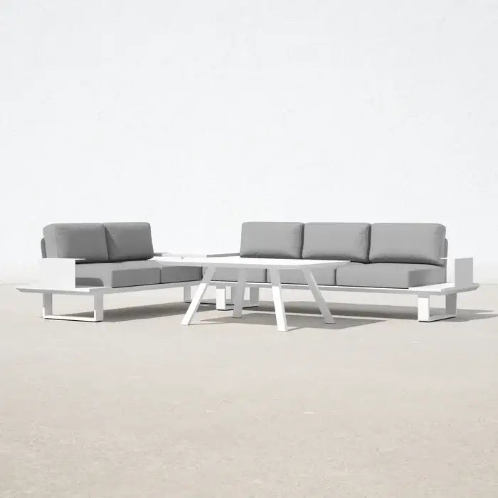 Ryan Metal 5 Person Outdoor Seating Set , Aluminium Frame | Cushions Included