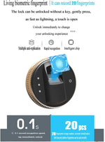 Load image into Gallery viewer, Safe Box with Biometric Fingerprint Lock A4 Document Size Safety Deposit Box for Home Office Shop Brown