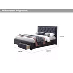 Load image into Gallery viewer, Sama Queen Bed – Dark Grey