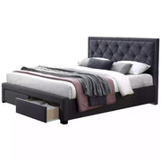 Sama Queen Bed – Dark Grey