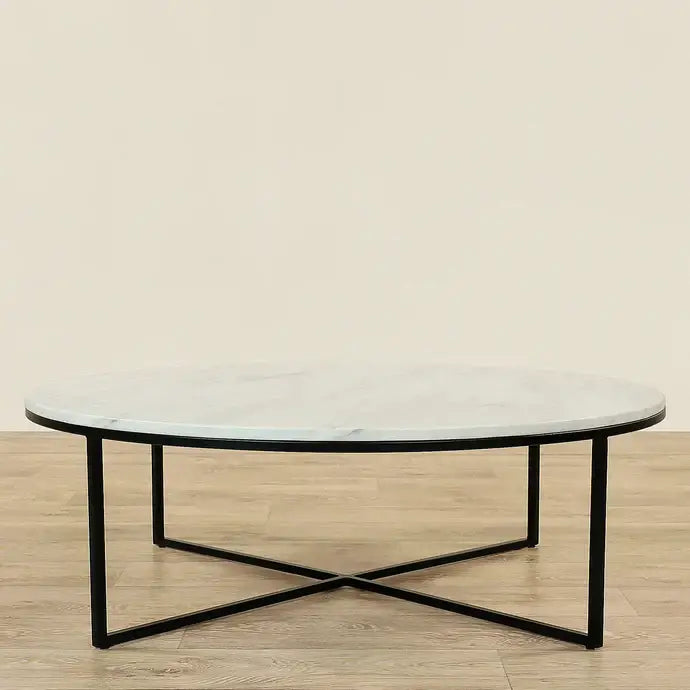 Sauvage Faux Marble Round Coffee Table