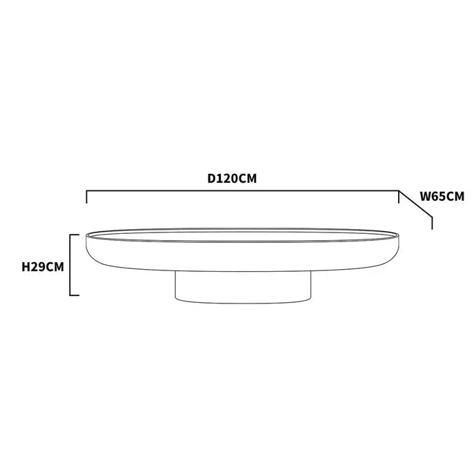 Scout Coffee Table – Matte White & Black Fiberglass