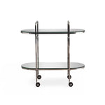 Load image into Gallery viewer, Serving Trolley, Glass &amp; Stainless Steel – Silver