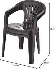 Set of 2 Duchess Chair, Outdoor/Indoor Chairs - Dark Brown-GCC Home Center
