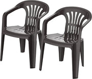 Set of 2 Duchess Chair, Outdoor/Indoor Chairs - Dark Brown-GCC Home Center