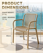 Load image into Gallery viewer, Set of 2 Sandy Garden Chairs – Heavy-Duty UV-Resistant Outdoor Seating, Stackable &amp; Fully Assembled for Balcony, Patio &amp; Courtyard**