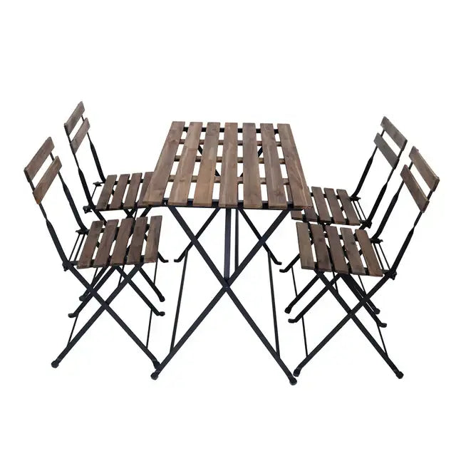 Set of 3 Folding Dining Table Chair-GCC Home Center