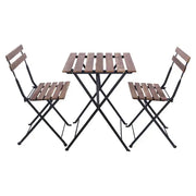 Set of 3 Folding Dining Table Chair-GCC Home Center