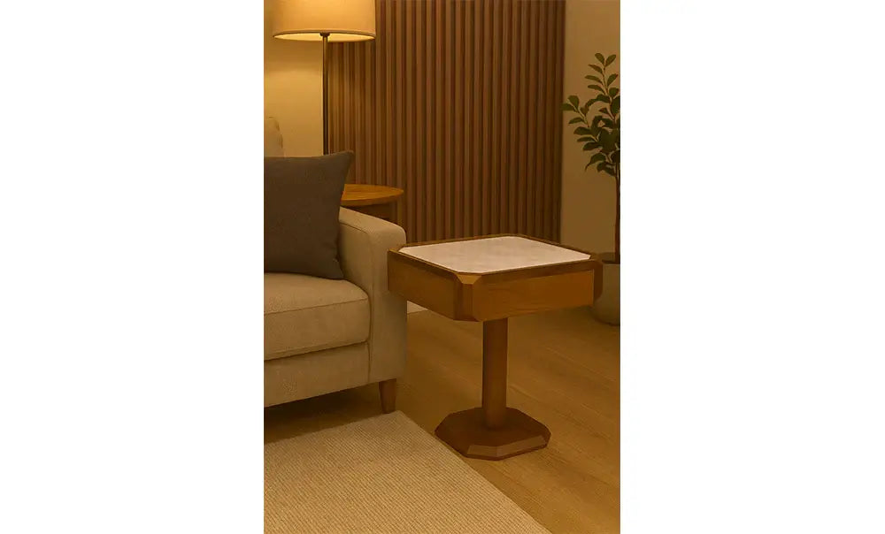 Side Table – Marble Look Finish