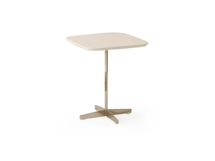 Side Table With Modern Metal Base