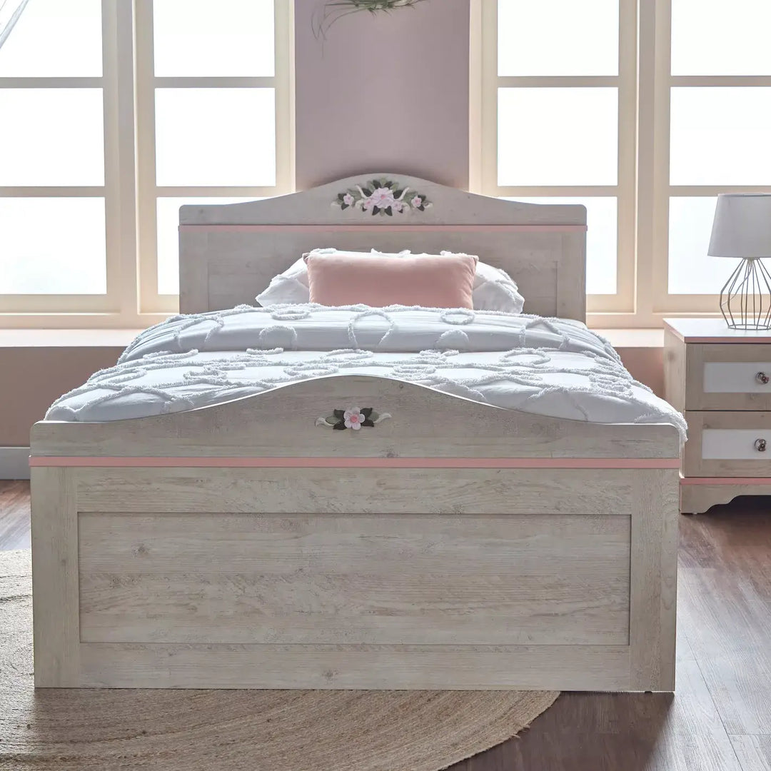 Single Bed Crafted From Engineered Wood - 120x200 cm-GCC Home Center