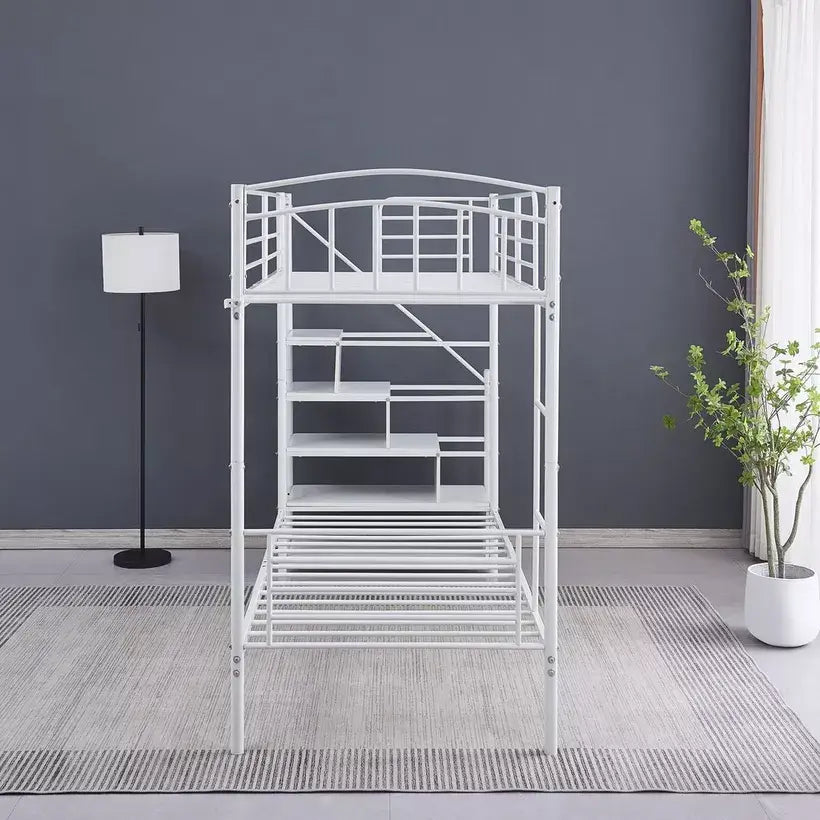 Single Bunk Bed with Steps - 90x190 cm-GCC Home Center