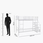 Load image into Gallery viewer, Single Bunk Bed with Steps - 90x190 cm-GCC Home Center