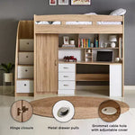Load image into Gallery viewer, Single Loft Bed with Storage - 90x190 cm-GCC Home Center