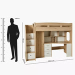 Load image into Gallery viewer, Single Loft Bed with Storage - 90x190 cm-GCC Home Center