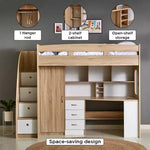 Load image into Gallery viewer, Single Loft Bed with Storage - 90x190 cm-GCC Home Center