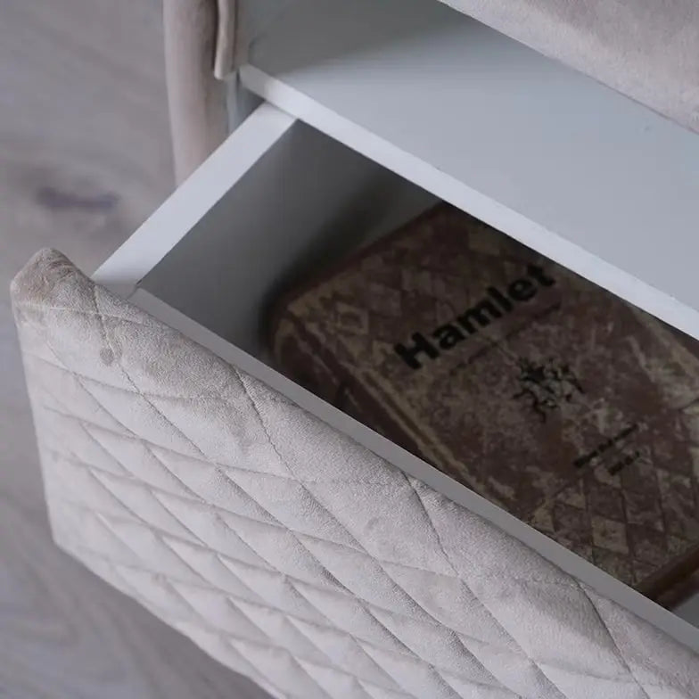 Single Space Night Stand – Velvet Beige